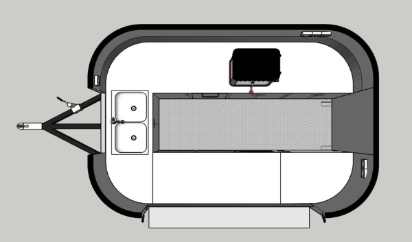 Airstream Trailer PSS3021, der kultige Food- und Verkaufsanhänger